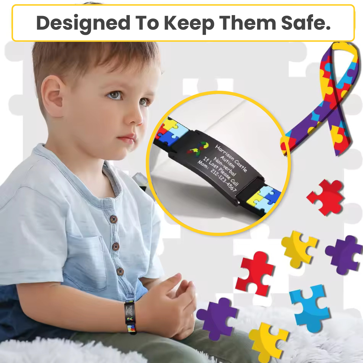 Autism Safety ID Bracelet – for Nonverbal & Wandering Kids